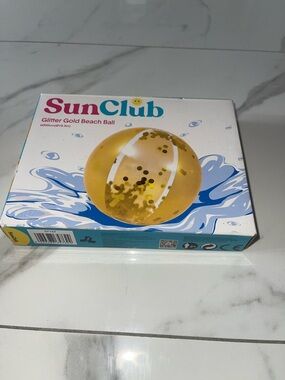 Glitter Gold Beach Ball - Summer Beach or Pool New in Box